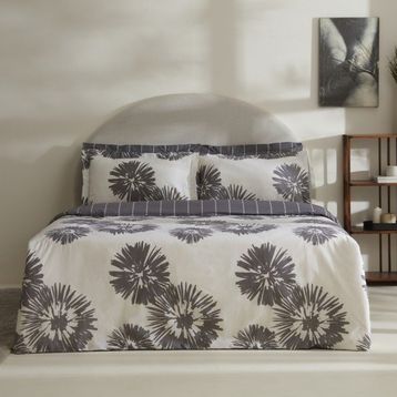 Karaca Home 200 x 220 cm Corel Sea Gri %100 Pamuk Çift Kişilik Nevresim Takımı
