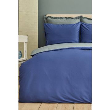 Karaca Home 200x220 cm Basic Petrol Lacivert Pamuk Çift Taraflı Çift Kişilik Nevresim Takımı