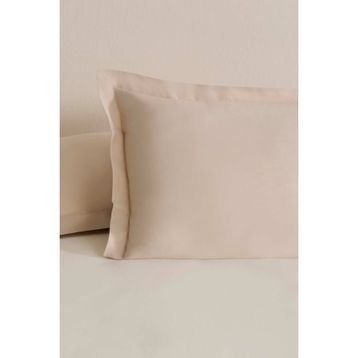 Karaca Home 50x70 cm Bej Basic Volanlı 2'li Yastık Kılıfı