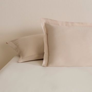 Karaca Home 50x70 cm Bej Basic Volanlı 2'li Yastık Kılıfı