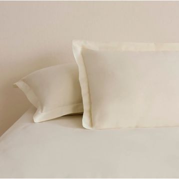 Karaca Home 50x70 cm Ekru Basic Volanlı 2'li Yastık Kılıfı