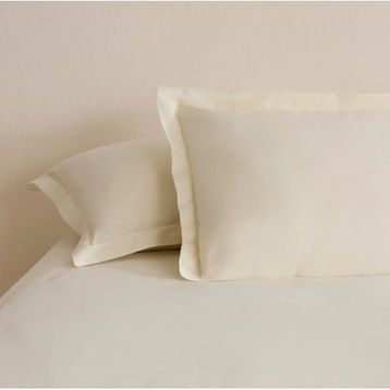Karaca Home 50x70 cm Ekru Basic Volanlı 2'li Yastık Kılıfı