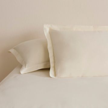Karaca Home 50x70 cm Ekru Basic Volanlı 2'li Yastık Kılıfı