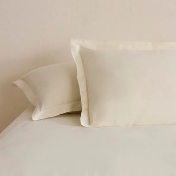 Karaca Home 50x70 cm Ekru Basic Volanlı 2'li Yastık Kılıfı