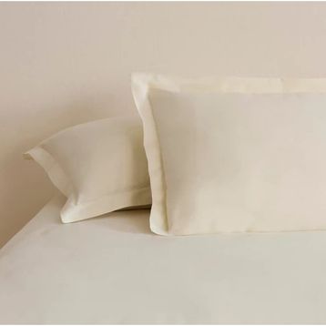 Karaca Home 50x70 cm Ekru Basic Volanlı 2'li Yastık Kılıfı