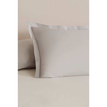 Karaca Home 50x70 cm Gri Basic Volanlı 2'li Yastık Kılıfı