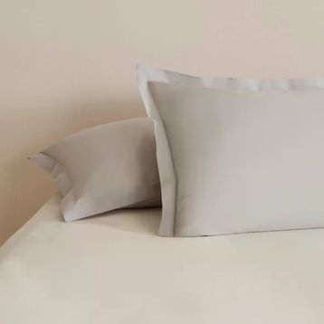 Karaca Home 50x70 cm Gri Basic Volanlı 2'li Yastık Kılıfı