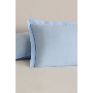 Karaca Home 50x70 cm Mavi Basic Volanlı 2'li Yastık Kılıfı