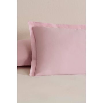 Karaca Home 50x70 cm Pudra Basic Volanlı 2'li Yastık Kılıfı