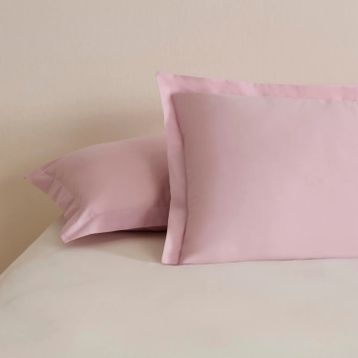 Karaca Home 50x70 cm Pudra Basic Volanlı 2'li Yastık Kılıfı