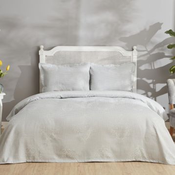 Karaca Home Amelie Açık Mavi PP Çift Kişilik Yatak Örtüsü Seti