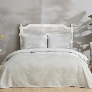 Karaca Home Amelie Açık Mavi PP Çift Kişilik Yatak Örtüsü Seti