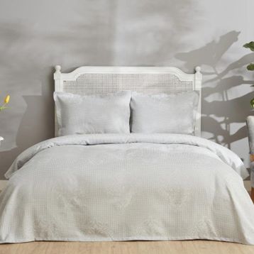 Karaca Home Amelie Açık Mavi PP Çift Kişilik Yatak Örtüsü Seti
