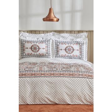 Karaca Home Aprika Kiremit %100 Pamuk Çift Kişilik Nevresim Takımı