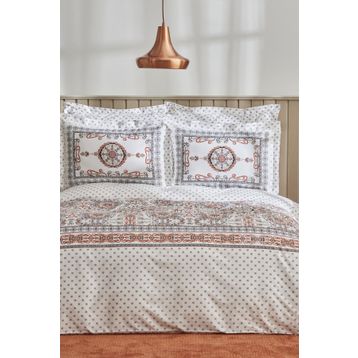 Karaca Home Aprika Kiremit %100 Pamuk Çift Kişilik Nevresim Takımı