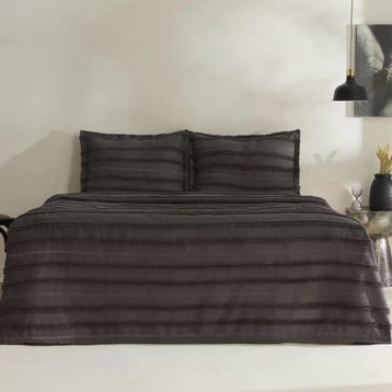 Karaca Home Arlina Bold Antrasit Çift Kişilik Yatak Örtüsü Takımı