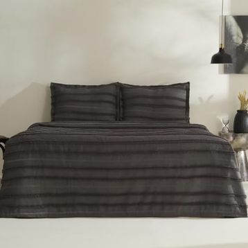 Karaca Home Arlina Bold Antrasit Çift Kişilik Yatak Örtüsü Takımı