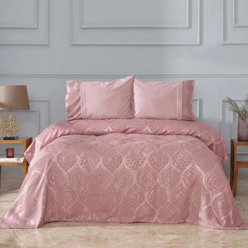 Karaca Home Aura Private Gül Kurusu Dantelli %100 Pamuk Çift Kişilik Pike Set