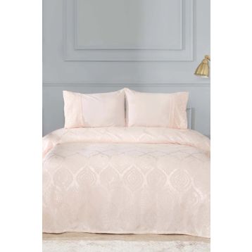 Karaca Home Aura Private Pudra %100 Pamuk Dantelli Çift Kişilik Pike Set