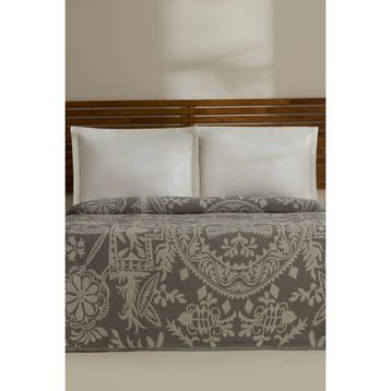 Karaca Home Avery Müslin Gri Çift Kişilik Tek Pike
