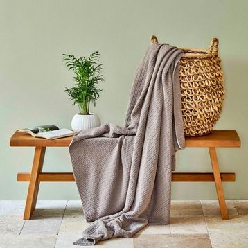 Karaca Home Back To Basic Vizon 200x220 cm Çift Kişilik Örgü Battaniye