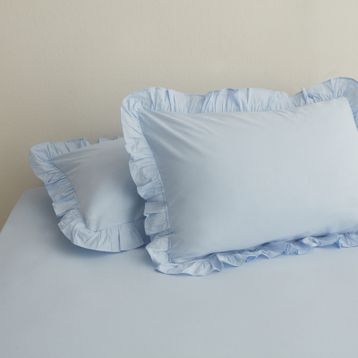 Karaca Home Basic 2'li Mavi Yastık Kılıfı