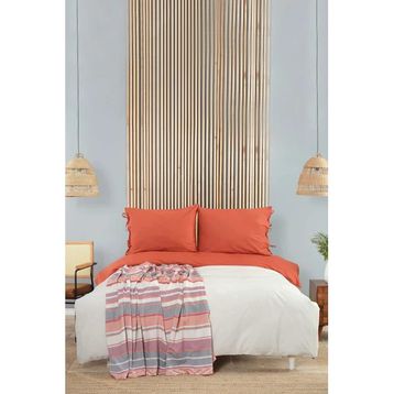 Karaca Home Basic Terecota Nevresimli Taş Çift Taraflı Çift Kişilik Pike Takımı