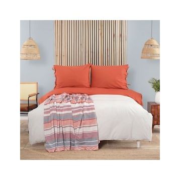 Karaca Home Basic Terecota Nevresimli Taş Çift Taraflı Çift Kişilik Pike Takımı