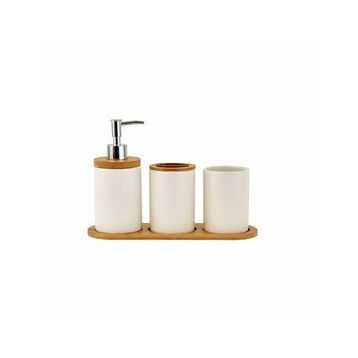 Karaca Home Beyaz Nature Dolomite 3'lü Banyo Seti