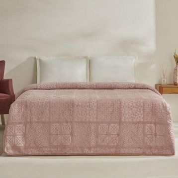 Karaca Home Blair Tek Kişilik Embos Pudra Battaniye
