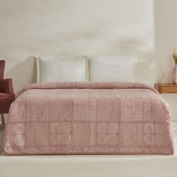 Karaca Home Blair Tek Kişilik Embos Pudra Battaniye