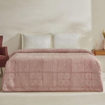 Karaca Home Blair Tek Kişilik Embos Pudra Battaniye