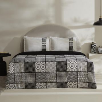 Karaca Home Blake Siyah-Beyaz %100 Pamuk Tek Kişilik Nevresim Takımı