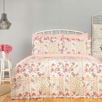 Karaca Home Bonita Pembe Pamuklu Çift Kişilik Complete Nevresim Takımı