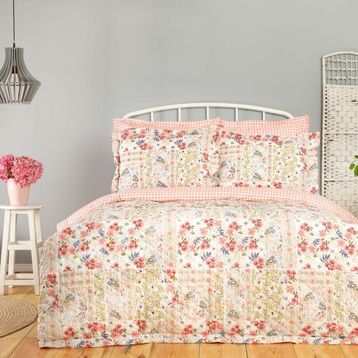 Karaca Home Bonita Pembe Pamuklu Çift Kişilik Complete Nevresim Takımı