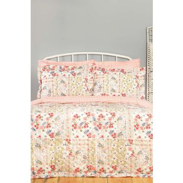 Karaca Home Bonita Pembe Pamuklu Çift Kişilik Complete Nevresim Takımı