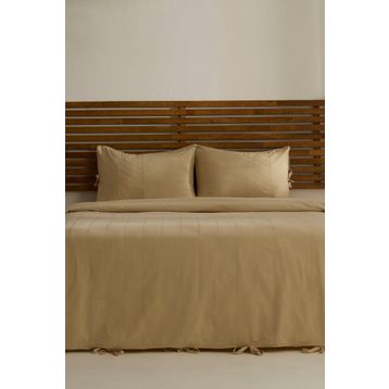Karaca Home Carmine %100 Bej Pamuk Çift Kişilik Nevresim Takımı