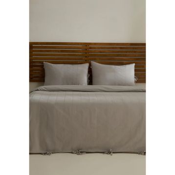 Karaca Home Carmine %100 Pamuk Gri Çift Kişilik Nevresim Takımı