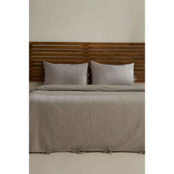 Karaca Home Carmine %100 Pamuk Gri Çift Kişilik Nevresim Takımı