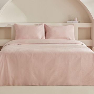 Karaca Home Charm Sion %100 Pamuk Pudra Jakarlı Saten King Size Nevresim Takımı