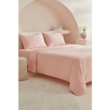 Karaca Home Charm Sion %100 Pamuk Pudra Jakarlı Saten King Size Nevresim Takımı