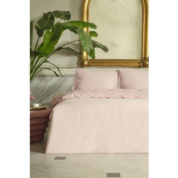 Karaca Home Chole Brodeli %100 Pamuk Pudra Çift Kişilik Nevresim Takımı