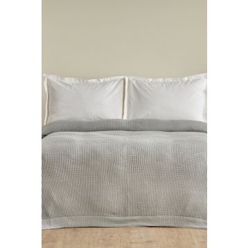 Karaca Home Cool Touch Gri Çift Kişilik Triko Battaniye