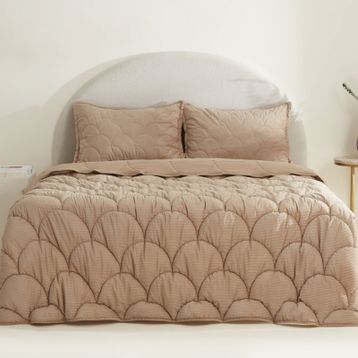 Karaca Home Cowrie Bej Çift Kişilik Luxury Comfort Uyku Seti