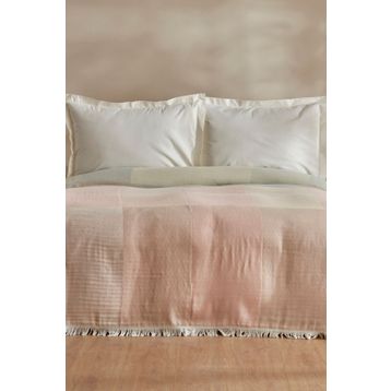 Karaca Home Cube %100 Pamuk Pembe Çift Kişilik Müslin Pike