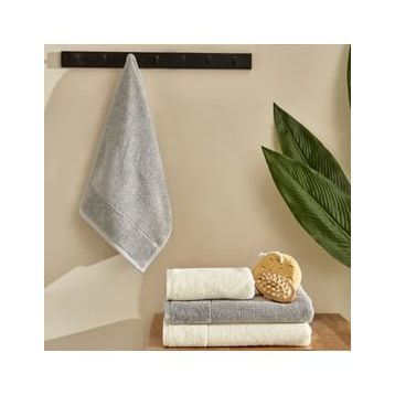 Karaca Home Doana Offwhite-Gri Hamam Seti