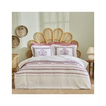 Karaca Home Efren %100 Pamuk Çift Kişilik Mürdüm Pike Takımı