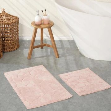 Karaca Home Elegant Blush 50x80 cm 50x40 cm Paspas Set