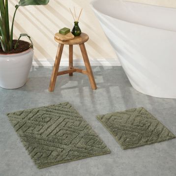 Karaca Home Elite Haki 50x80 cm 50x40 cm Paspas Set