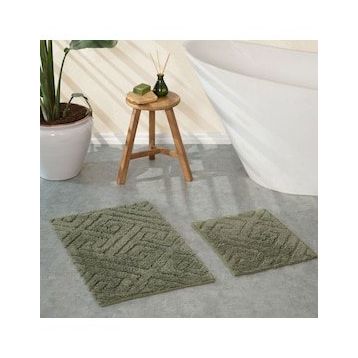 Karaca Home Elite Haki 50x80 cm 50x40 cm Paspas Set